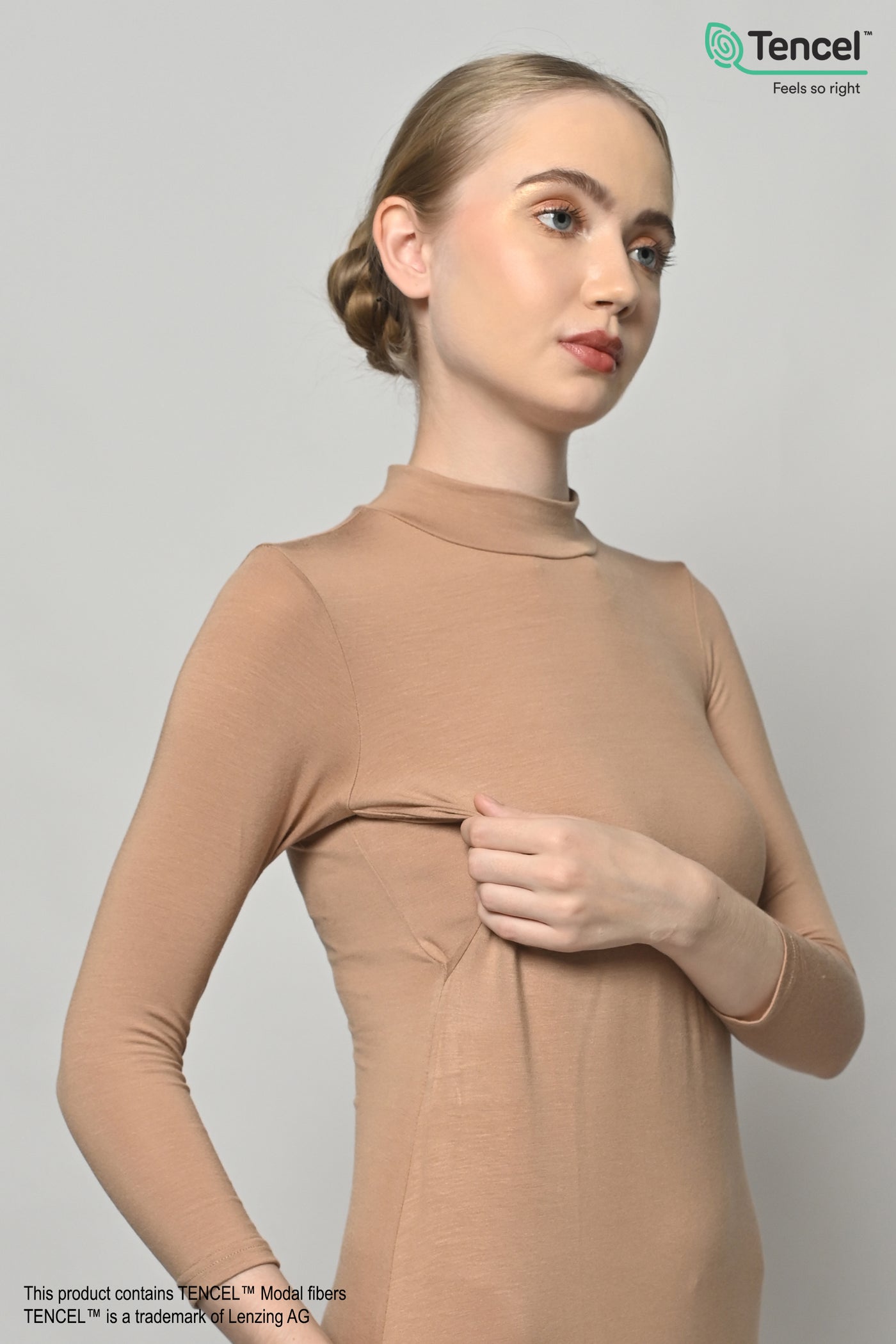 Busui/Nursing Friendly Inner Dress in Nude